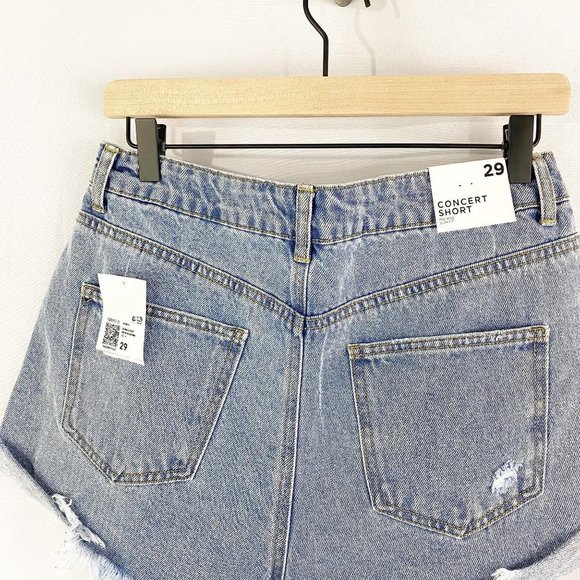 Forever 21 Mid Rise Concept Denim Shorts 29 - Picture 6 of 11